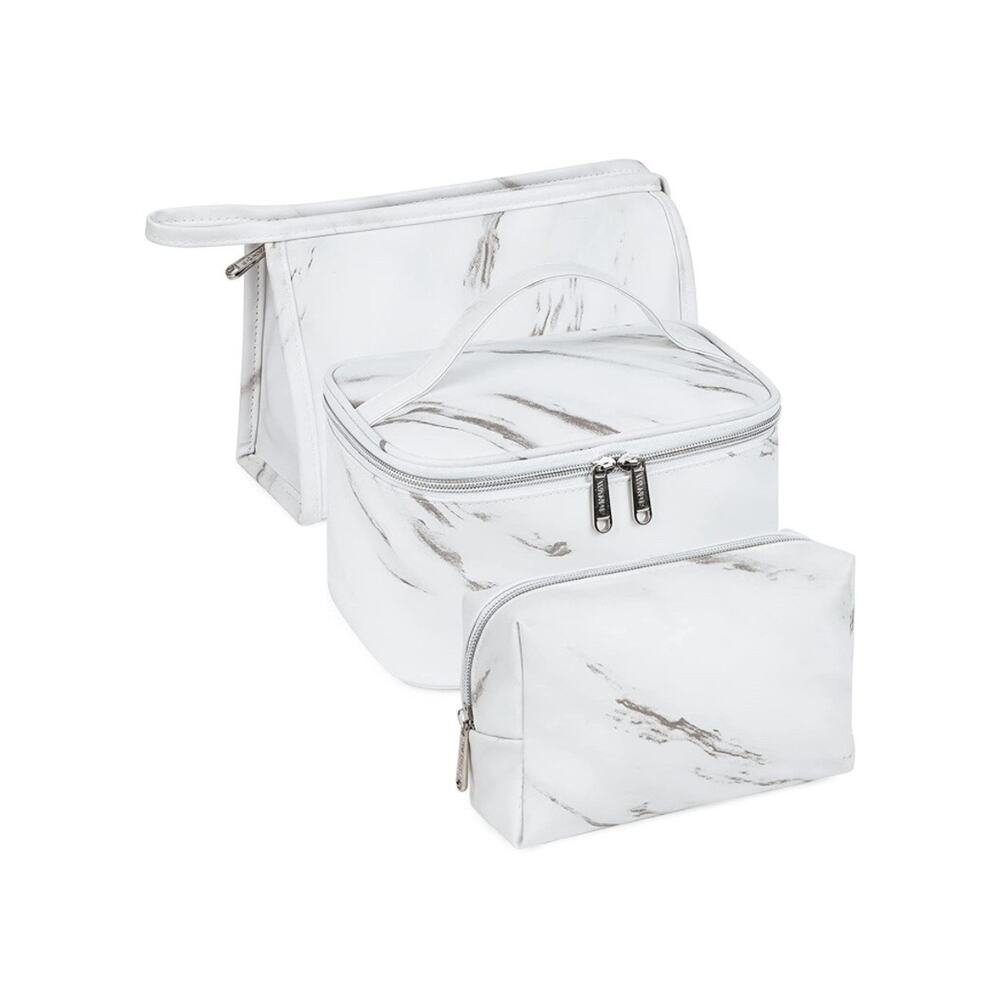 3 Pieces Makeup Bag Toiletry Bag Portable Cosmetic Pouch Travel Organizer